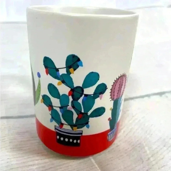 2017 Starbucks Cactus Lights Succulent Holiday Christmas 12 Oz Mug Coffee tea - Picture 4 of 9